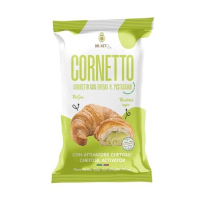 Cornetto Keto ripieno di crema al pistacchio