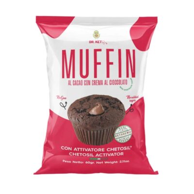Muffin Keto al cacao ripieno di crema al cioccolato