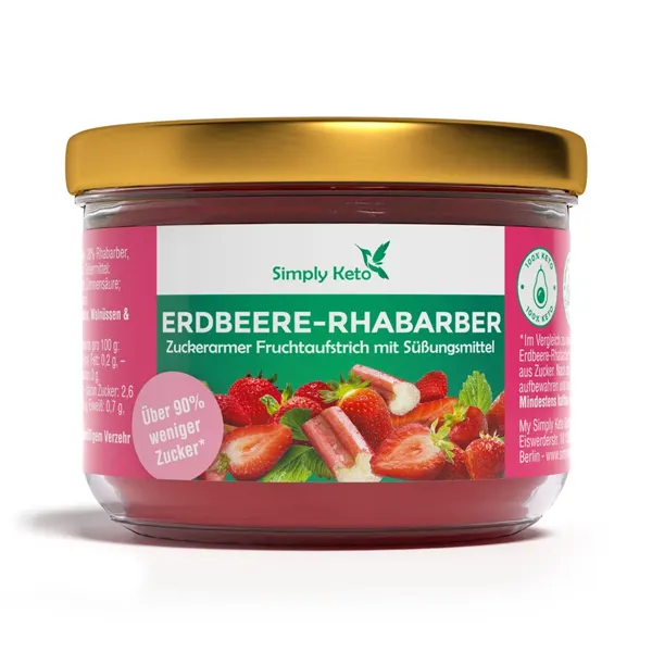 Marmellata keto rabarbaro e fragole