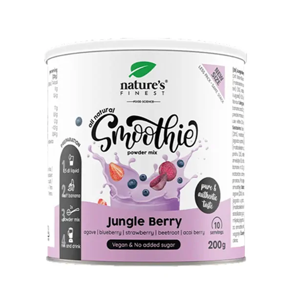 Smoothie Jungle Berry Nature’s Finest frullato istantaneo ai frutti di bosco 200 g