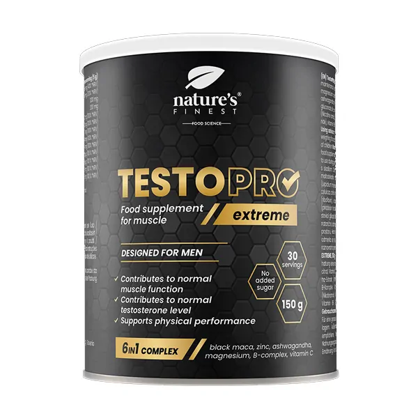 TestoPRO Extreme Nature’s Finest integratore uomo con Maca nera e Zinco 150 g