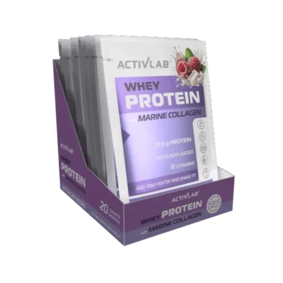 Proteine monoporzioni whey con collagene marino gusto cioccolato bianco 15 x 30 g