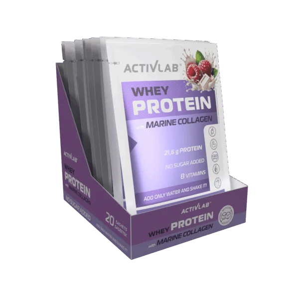 Proteine monoporzioni whey con collagene marino gusto cioccolato bianco 15 x 30 g